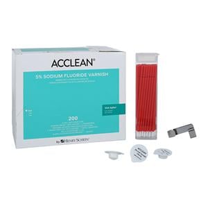 Acclean Fluoride Varnish Cups Unit Dose 5% NaF 0.5 mL Cherry 200/Bx