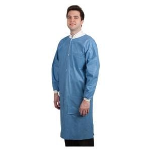 Maxi-Gard Protective Lab Coat SMS X-Large Ceil Blue 10/Pk