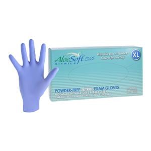 AloeSoft Plus Nitrile Exam Gloves X-Large Blue Non-Sterile