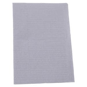 Essentials Patient Bib 2 Ply T/P 13 in x 18 in Slvr/Gry Disposable 500/Ca