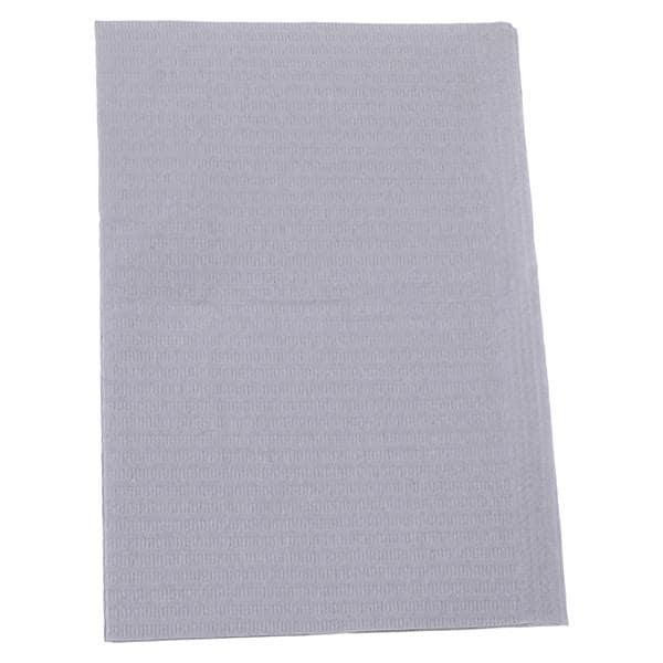 Essentials Patient Bib 2 Ply T/P 13 in x 18 in Slvr/Gry Disposable 500/Ca