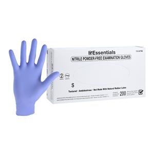 Essentials Nitrile Exam Gloves Small Periwinkle Non-Sterile, 10 BX/CA