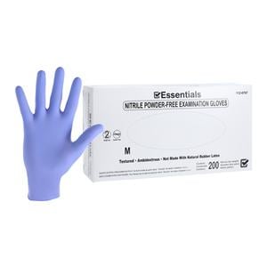 Essentials Nitrile Exam Gloves Medium Periwinkle Non-Sterile, 10 BX/CA