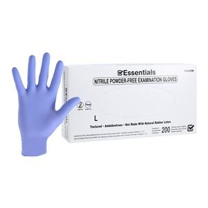 Essentials Nitrile Exam Gloves Large Periwinkle Non-Sterile, 10 BX/CA