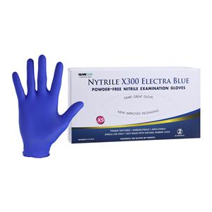 Nytrile X300 Nitrile Exam Gloves X-Small Electra Blue Non-Sterile, 10 BX/CA