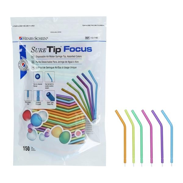 Sure Tip Focus Air / Water Tip Assorted 150/Bg