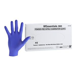 Essentials 300 Nitrile Exam Gloves X-Small Indigo Non-Sterile, 10 BX/CA