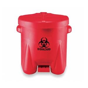 Eagle Biohazard Container 10gal Red 22x18x18" Polyethylene Ea