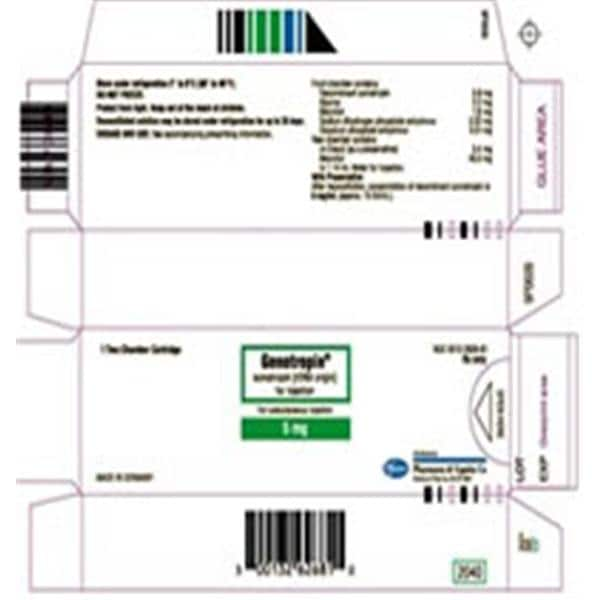 Genotropin Injection 5mg Cartridge Each