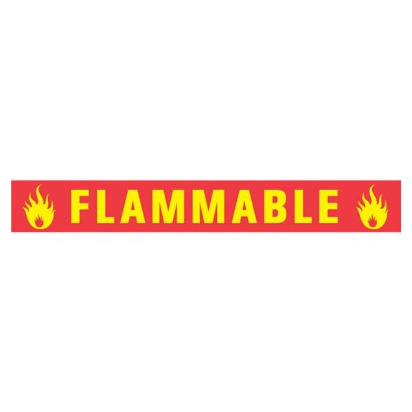 Hazard Tape Flammable Red/Yellow 1/2x500" 500/Rl