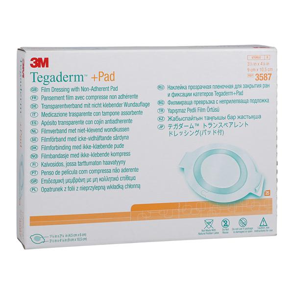 Tegaderm +Pad Film Island Dressing 3-1/2x4-1/8" Sterile Non-Adherent Trans LF