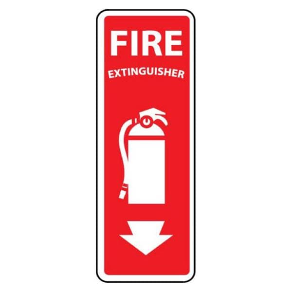 Sign Fire Extinguisher 12x4 Ea Ea