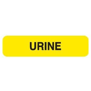 Label Urine Yellow 1-5/8x3/8" 1/Pk