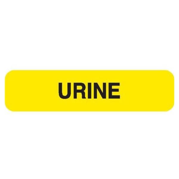 Label Urine Yellow 1-5/8x3/8" 1/Pk