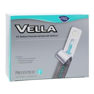 Vella Fluoride Varnish Bulk Pack 5% NaF 0.5 mL Spearmint Clear 100/Bx