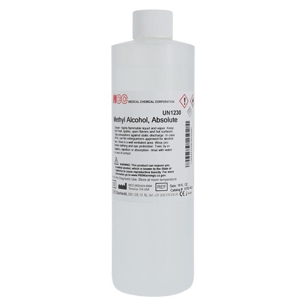 Reagent Methanol Absolute 16oz Ea