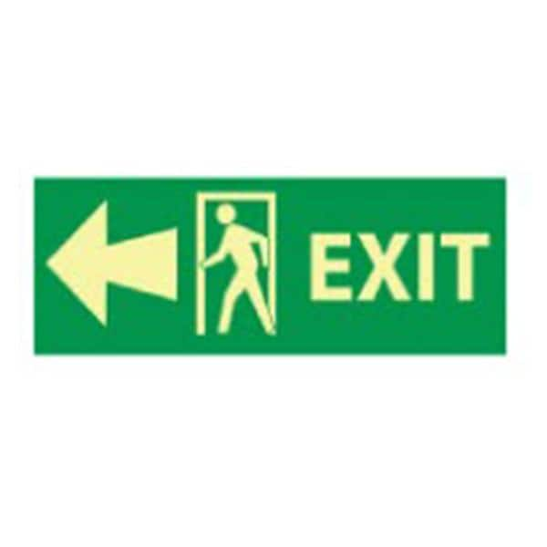 Sign:Exit w/Door & Left Arrow 5x14 Ea Ea