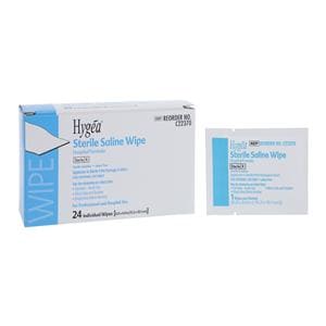 Hygea Saline Wipe Saline Skin 3mL Single Use Sterile 6x4" 24/Bx, 24 BX/CA