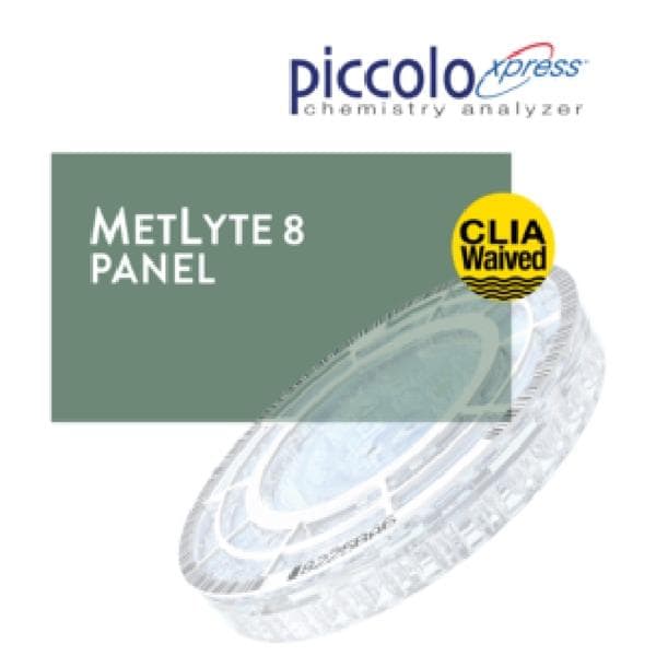 Piccolo Xpress MetLyte 8 Panel Reagent Disc CLIA Waived 10/Bx