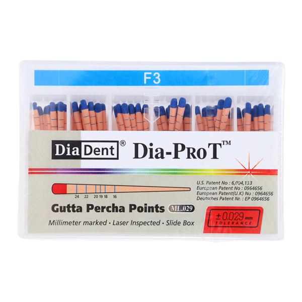 Dia-Pro T Hand Rolled Gutta Percha Points Millimeter Markings 60/Bx