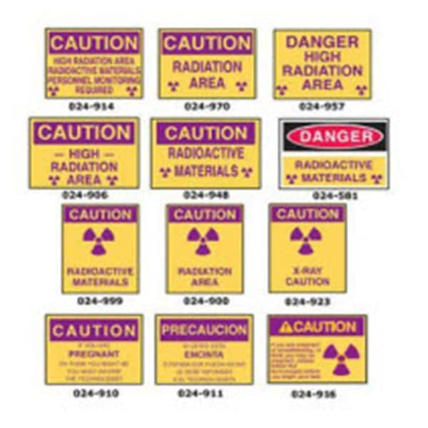 Sign Caution X-Ray 7"x10" Ea Ea