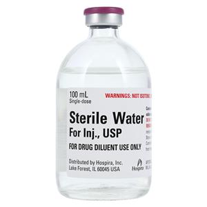 Water for Injection Injection Preservative Free SDV 100mL 25/Ca