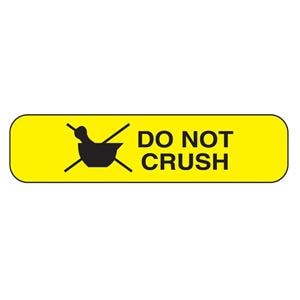 Label Do Not Crush Yellow/Black 1-5/8x3/8" 1000/Rl