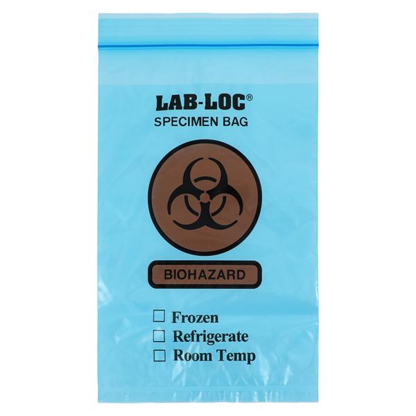 Lab-Loc Specimen Transport Bag Blue Reclosable Closure 1000/Ca