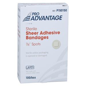 Pro-Advantage Spot Bandage Sheer 7/8" Tan Sterile 100/Bx, 12 BX/CA