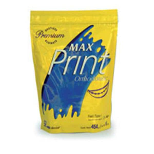 Max Print Dust Free Alginate 1 Lb Pouch Package Fast Set 1lb/Bg