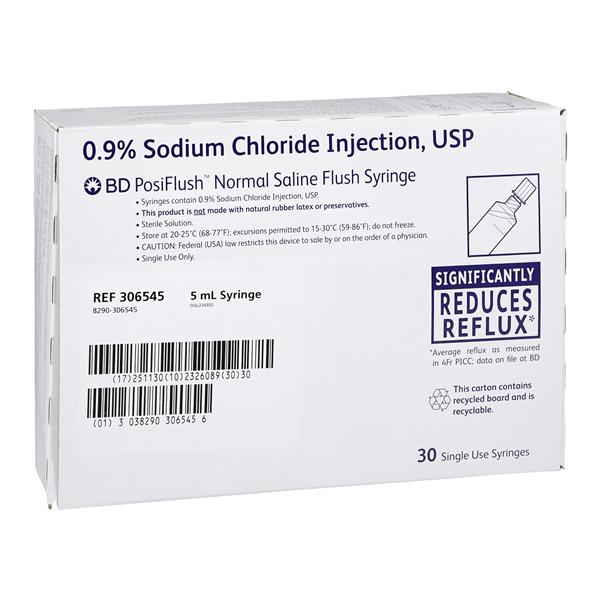 Normal Saline 0.9% IV Flush Solution - Prefilled Syringe 5mL