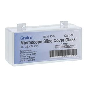 Grafco Microscope Cover Glass 22x22mm #1/Square Edge 200/Bx