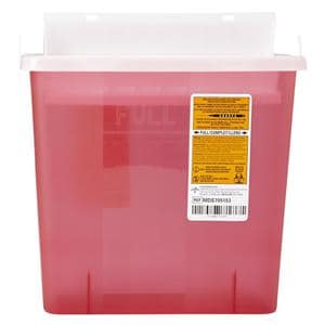 Sharps Container 5qt Translucent Red 23.25x19.25x12.25" Ld Lck Ld Plstc 20/Ca