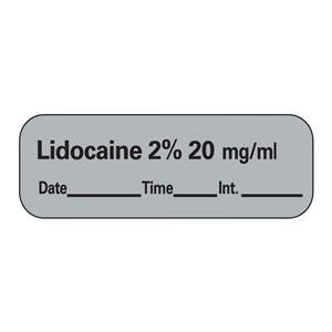 Label Lidocaine 2%20mg/ml 600/Rl 1/Rl 1/Rl