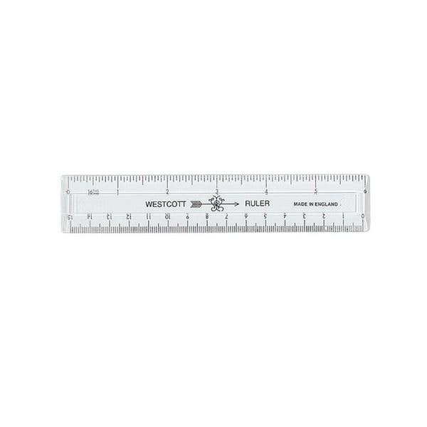 Acme Durable Plastic 6" Clear Ruler Ea