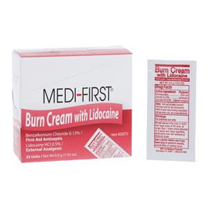 Medi-First Burn Cream 0.13/0.5% 0.9gm Unit Dose Packet 25/Bx