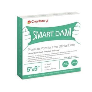 Smart Dam Latex Rubber Dam 5 in x 5 in Unscented 52/Bx