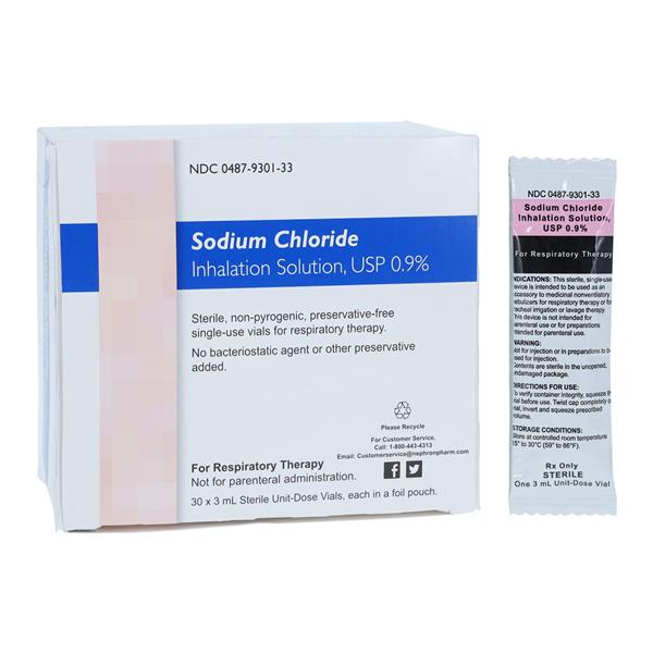 Sodium Chloride Inhalation Solution 0.9% Vial 3mL 30/Pk