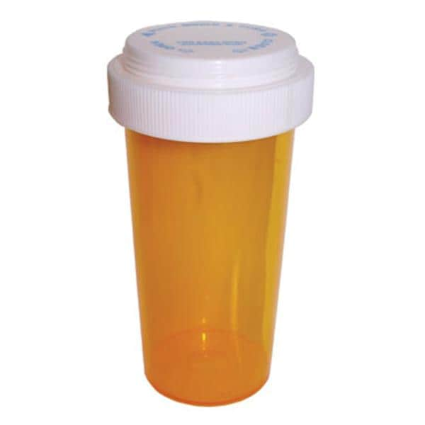 Medicine Vial Plastic 40 Dram Amber Reusable 130/Ca