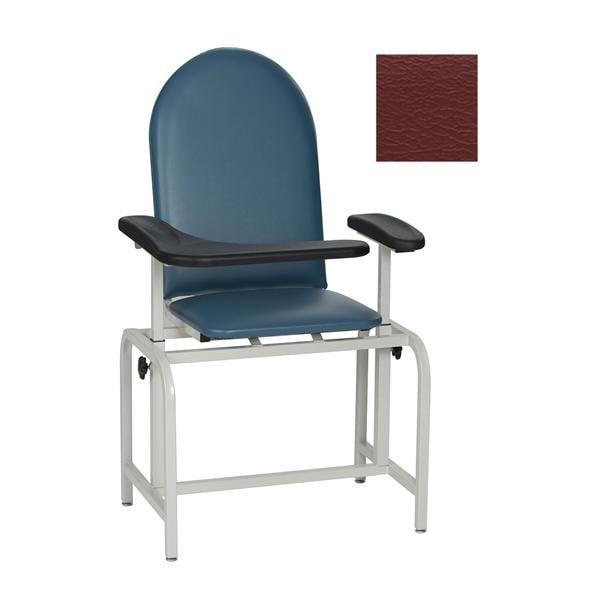 Blood Draw Chair Burgundy Steel 300lb Capacity Ea