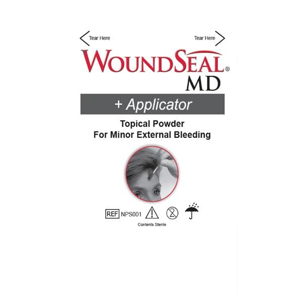 WoundSeal MD Hydrphlc Plmr Pot-Frt Topical Powder 6x6x6" Strl NAdhs Brn LF