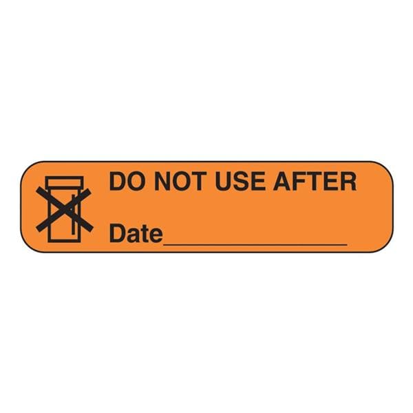 Label Do Not Use After Date Yellow English 1-5/8x3/8" 1000/Pk