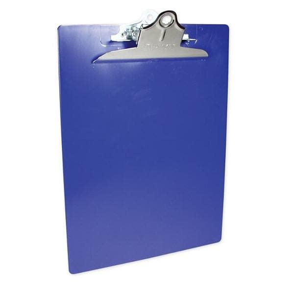 Saunders Plastic Clipboard 8.5 in x 12 in 50% Recycled Blue Ea