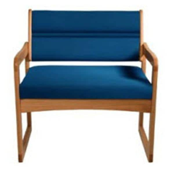 Dakota Wave Valley Guest Chair Blue/Oak Medium Oak Finish 1000lb Capacity Ea