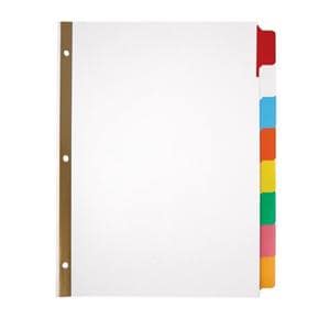 Erasable Big Tab Dividers 8-Tab Assorted Colors 2/Pk