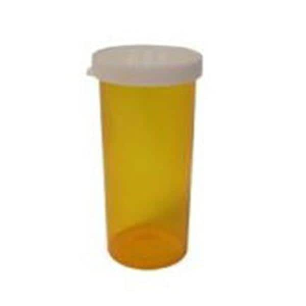 Medicine Vial Plastic 8-9 Dram Amber Reusable 500/Ca