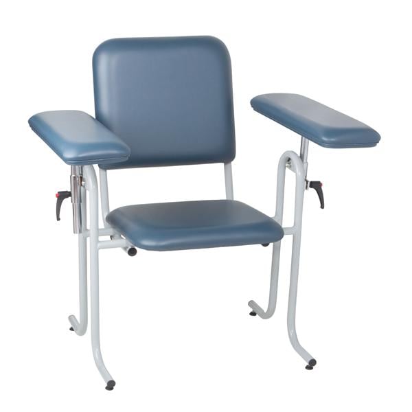 Blood Draw Chair Slate Blue 300lb Capacity Ea