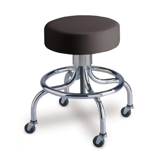 Classic Chrome Series Exam Stool Black 250lb Capacity