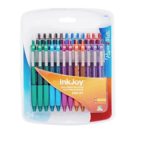 InkJoy 300 RT Retractable Pen Medium Point 1.0 mm Asst 2/Pack4 24/Pk