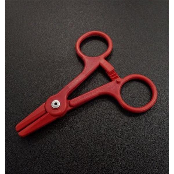 Tube Occluding Forcep Red Non-Sterile 100/Bg